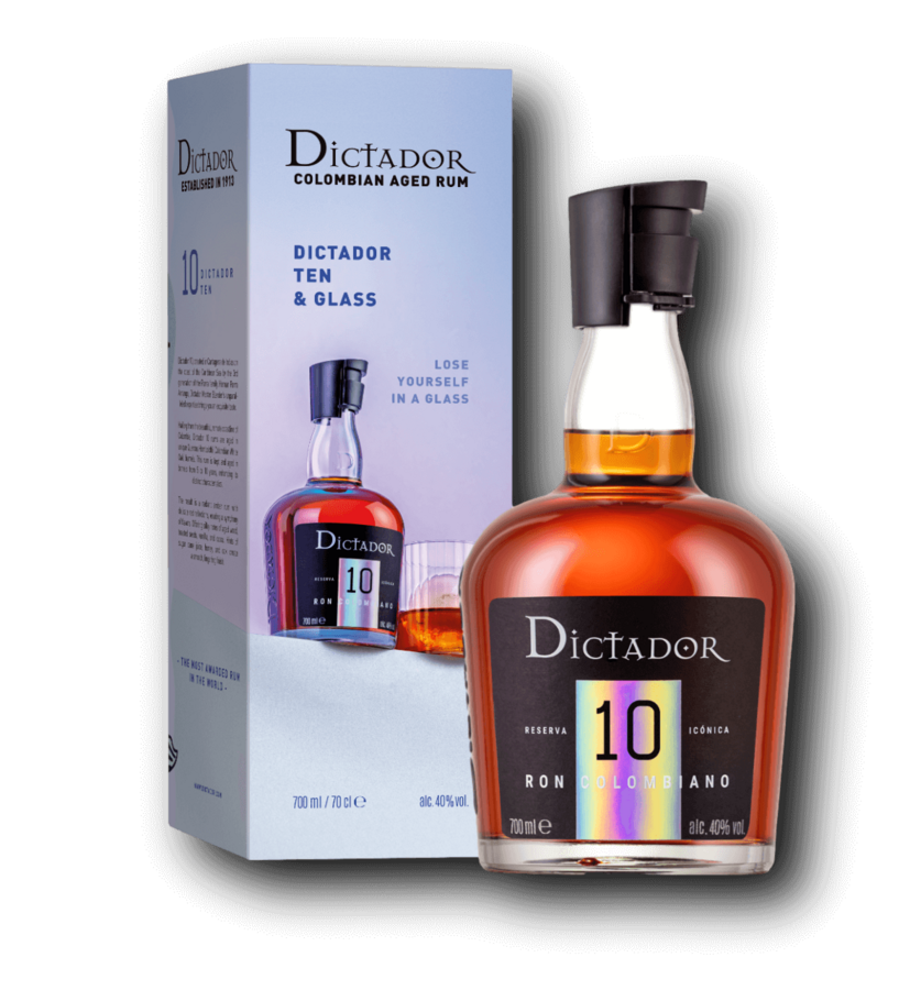 Rum Dictador 10 ročný + pohár