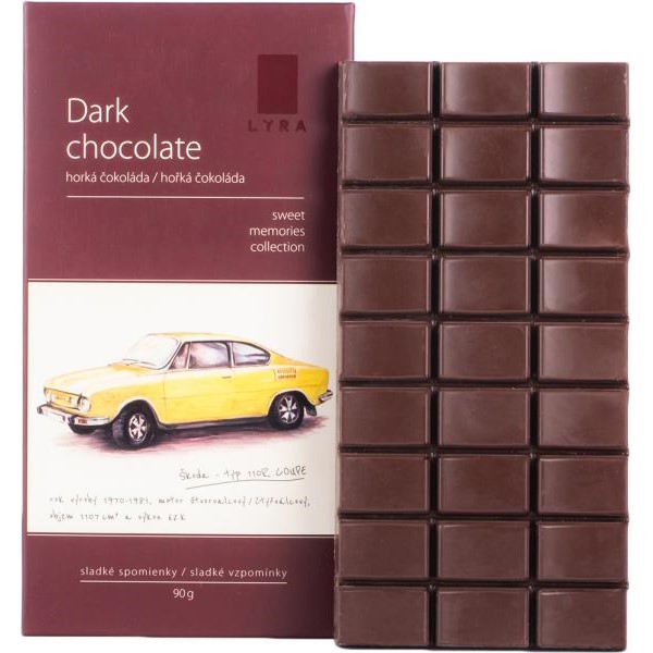 Čokoláda Lyra - Dark chocolate Škoda Rapid