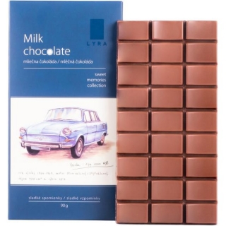 Čokoláda Lyra - Milk chocolate Škoda 1000 MB